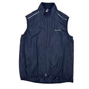 Canari Windshear Mens Small Cycling Vest Navy Reflective Lightweight Full Zip